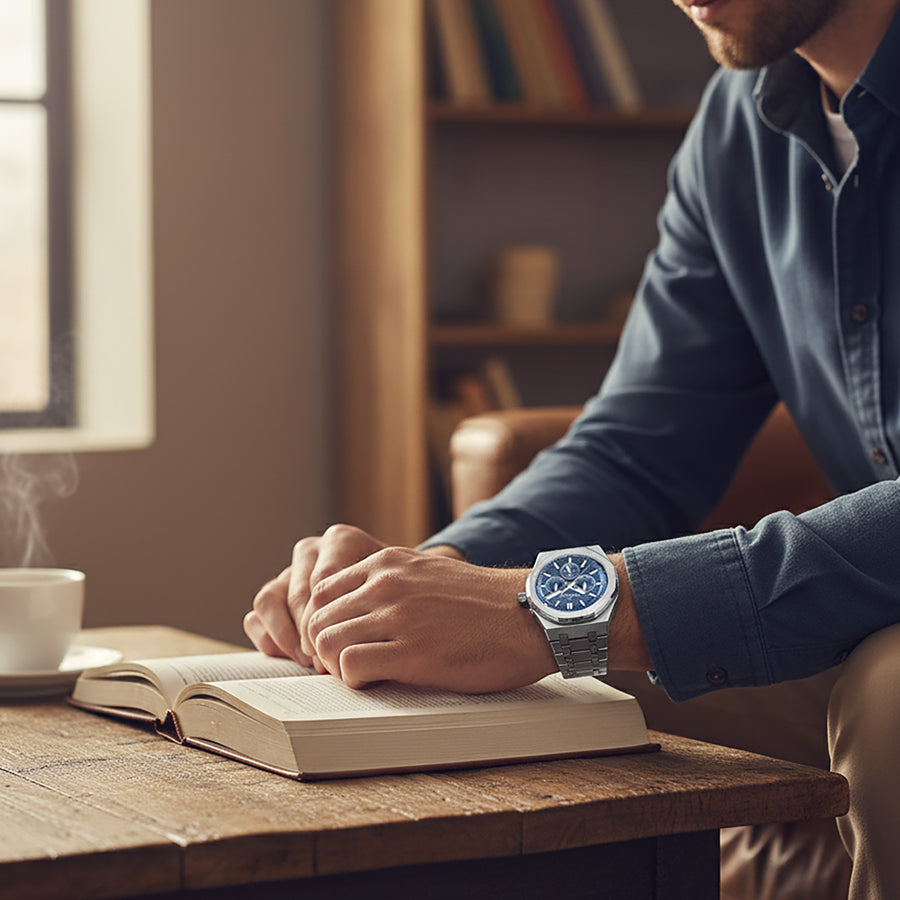 AURORA NOVA Multi Function Blue Silver