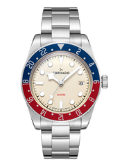 Tornado Lumina Date Just Men's Analog Ivory Dial Watch - T24006-B