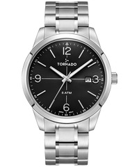 Tornado Classic Men's Analog Black Dial Watch -T24007-SBSB