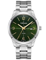 Tornado Classic Men's Analog Green Dial Watch -T24007-SBSH