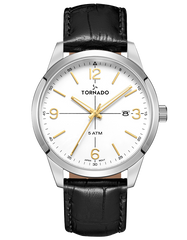 Tornado Classic Men's Analog White Dial Watch -T24007-SLBW