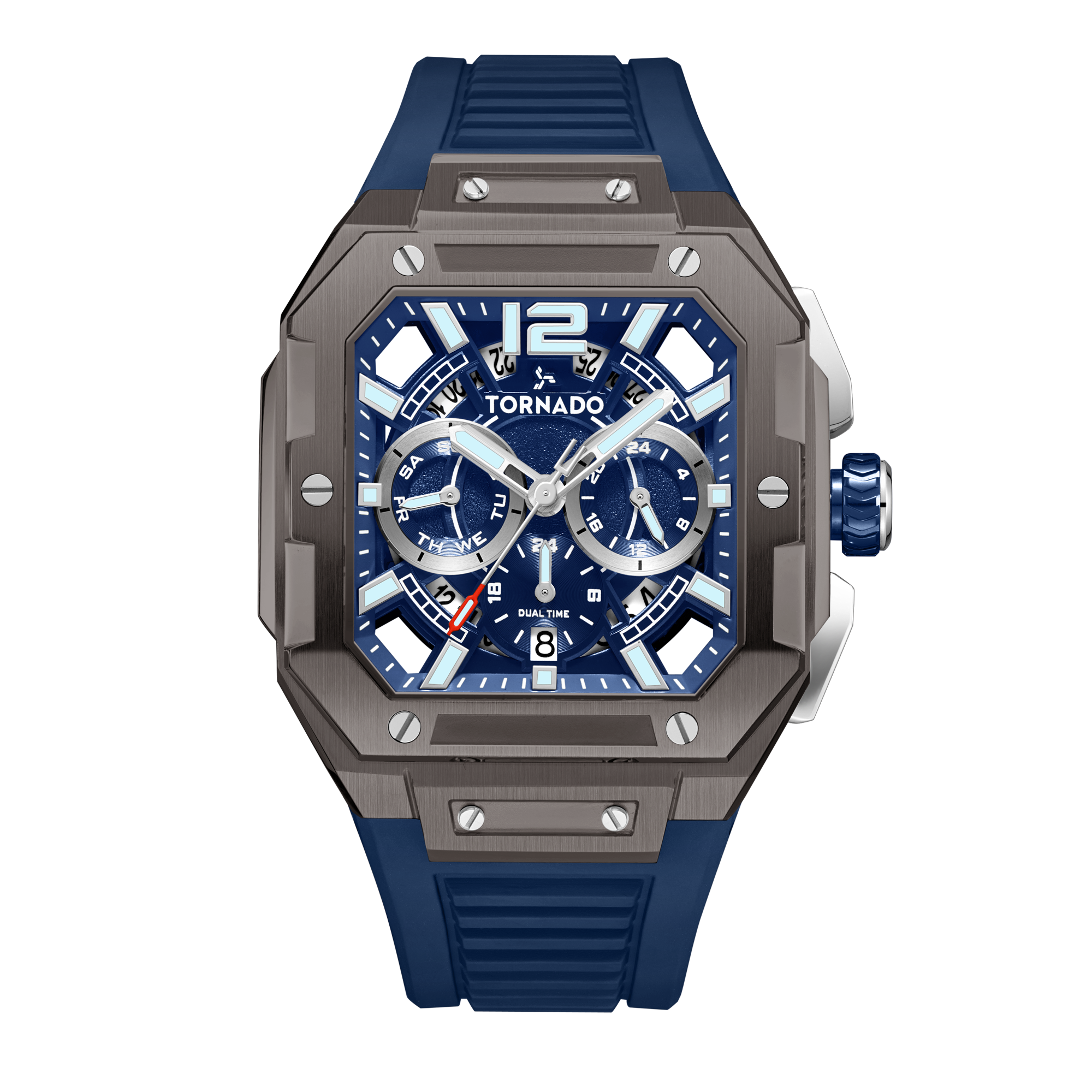 Shop Tornado Xenith Curve Multi Function Blue Dial Wrist Watches