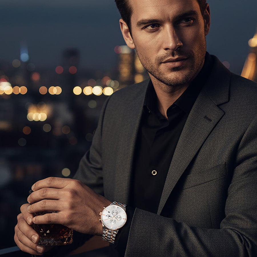 CELESTIA ELITE Chronograph Silver Rose Gold