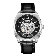 TORNADO AUTONOVA Men's Automatic Black Dial Watch - T7316-SLBB