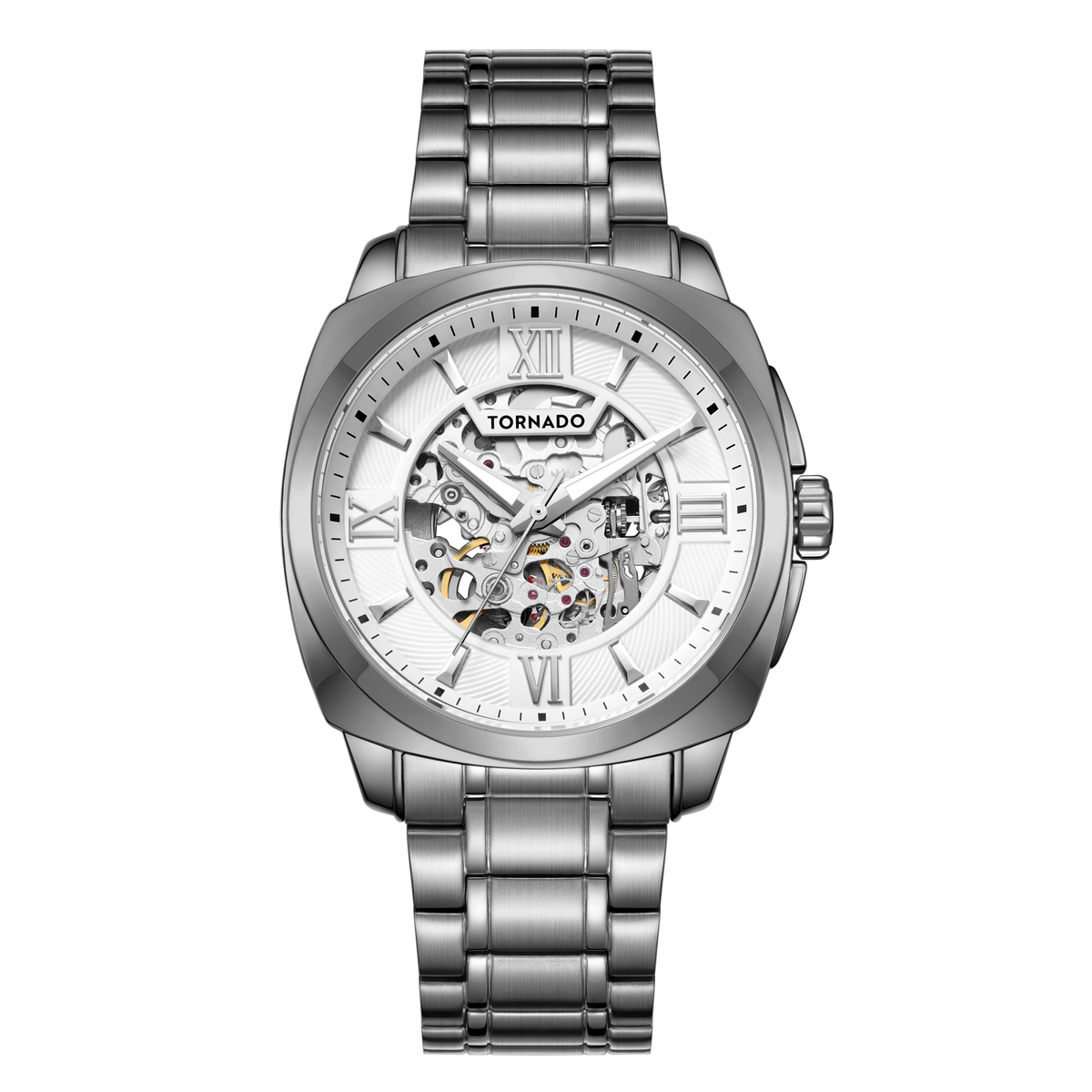 TORNADO AUTONOVA Men's Automatic White Dial Watch - T7316-XBXW