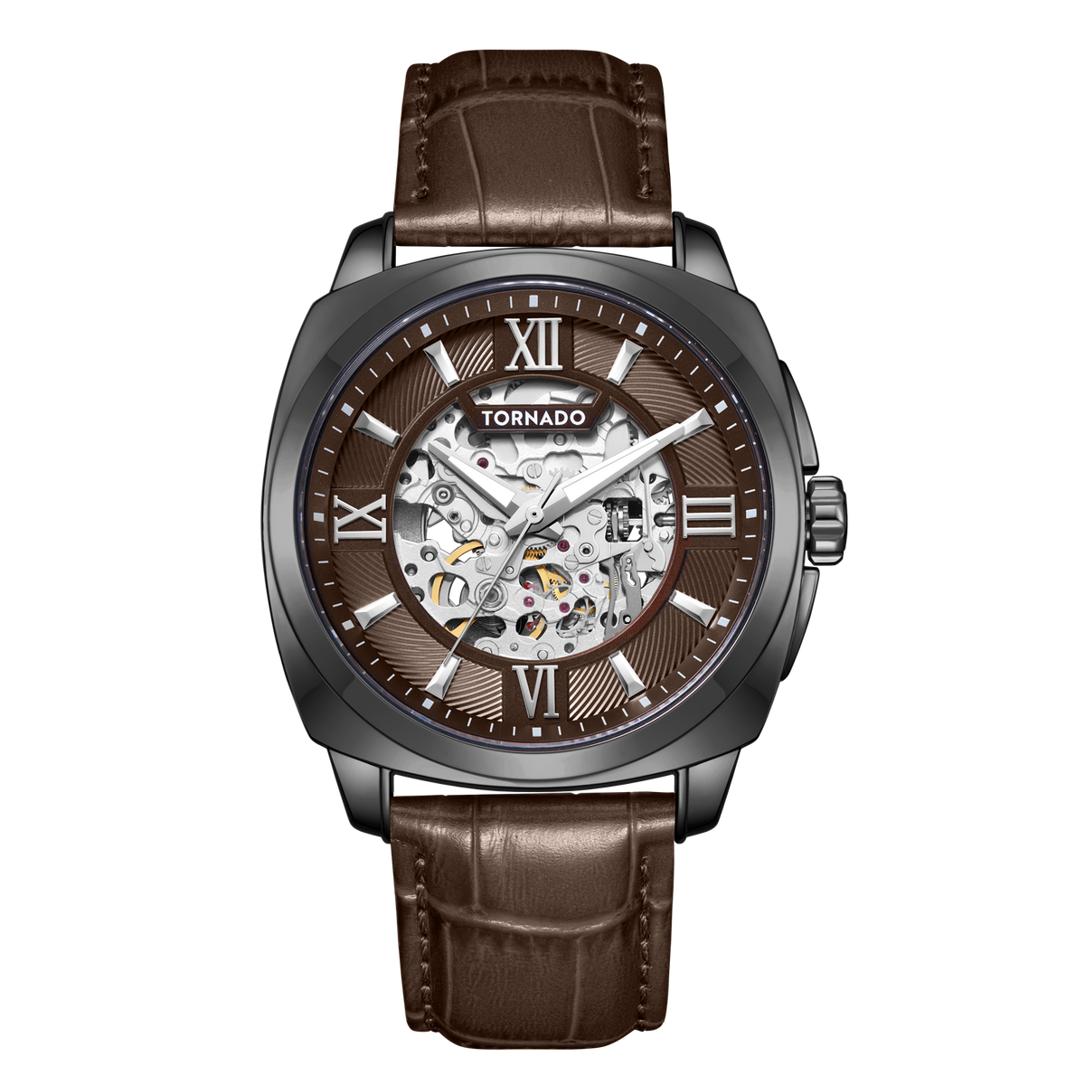 TORNADO AUTONOVA Men's Automatic Brown Dial Watch - T7316-XLDD