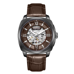 TORNADO AUTONOVA Men's Automatic Brown Dial Watch - T7316-XLDD